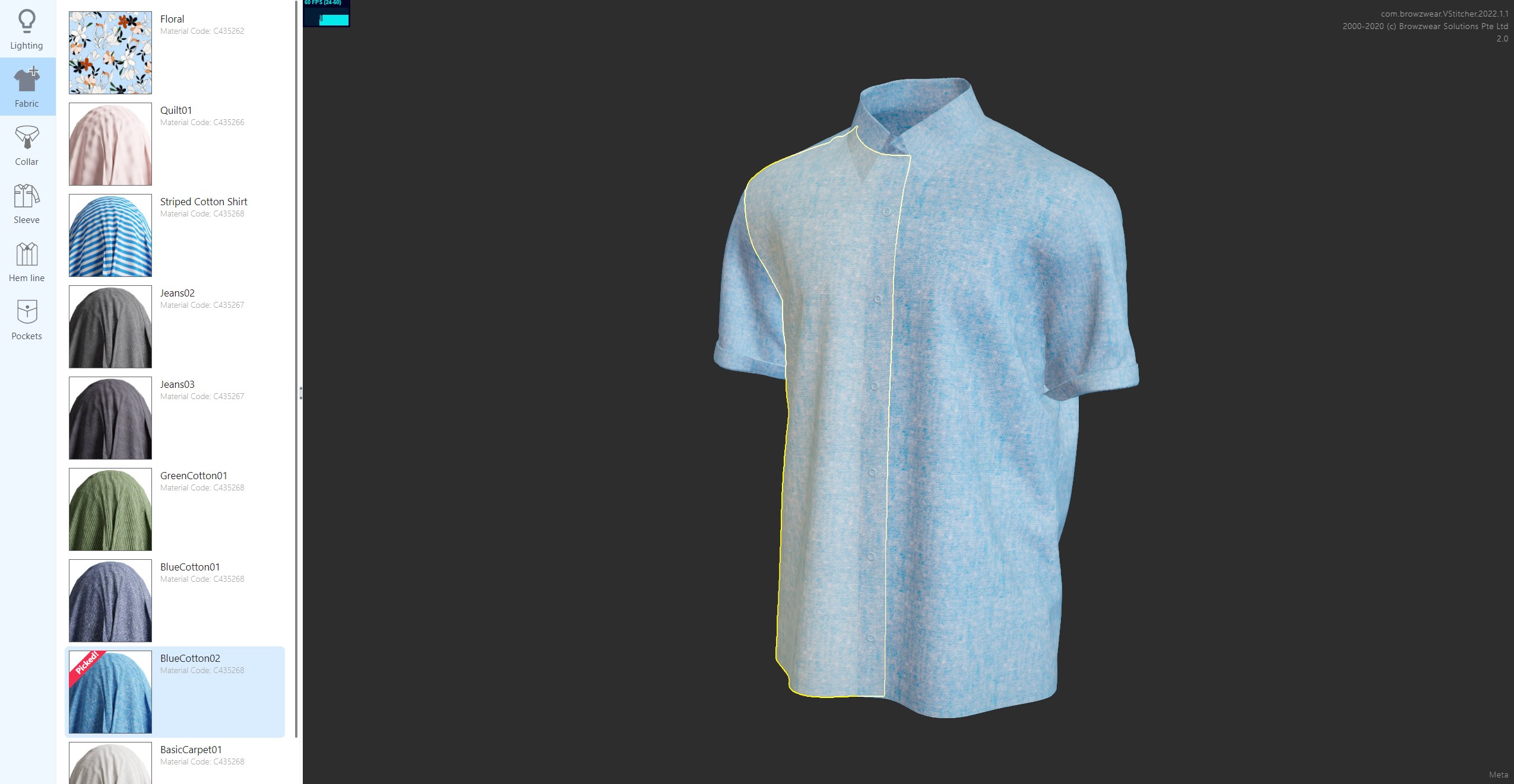 Shirt configurator